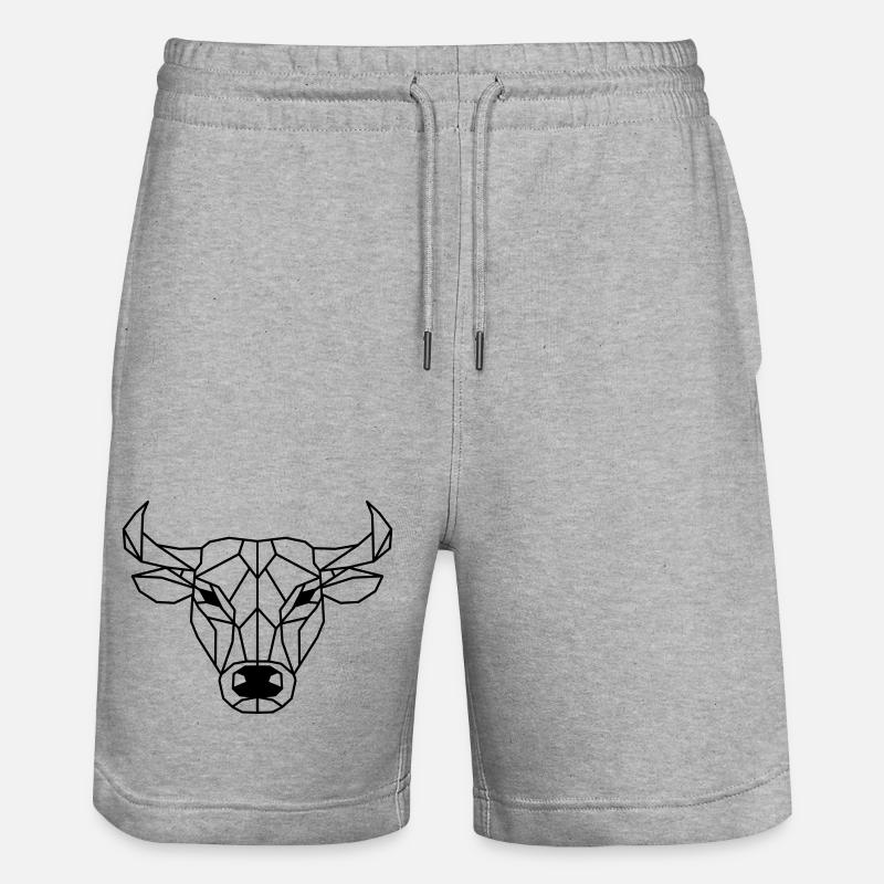 Polygone de bœuf - Short de jogging bio TRAINER Stanley/Stella unisexe - gris chiné