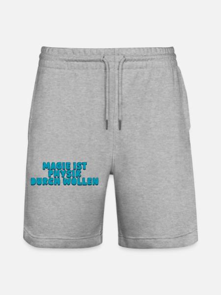 Magie ist Physik durch Wollen - Stanley/Stella Unisex Bio Joggingshorts Trainer - Grau meliert