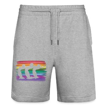 Artistic Swim Team Synchronschwimmen - Stanley/Stella Unisex Bio Joggingshorts Trainer  - Grau meliert - Vorne - Nik (191cm) & Marisol (170cm)