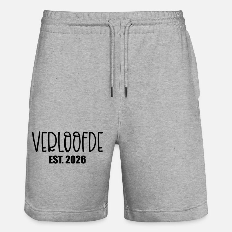 Fiancé de fiançailles de mariage 2026 - Short de jogging bio TRAINER Stanley/Stella unisexe - gris chiné