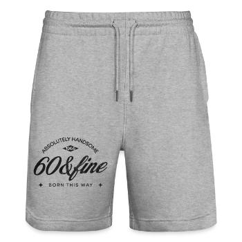 Vintage Born This Way – Absolument Beau 60 - Short de jogging bio TRAINER Stanley/Stella unisexe - gris chiné - Devant - Nik (191cm) & Marisol (170cm)