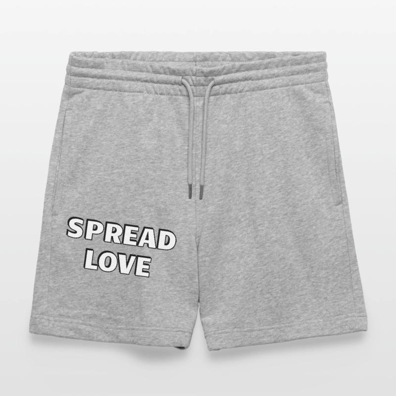 Diffuser l’amour Gros Noir Blanc Typographie Short de jogging bio TRAINER Stanley/Stella unisexe