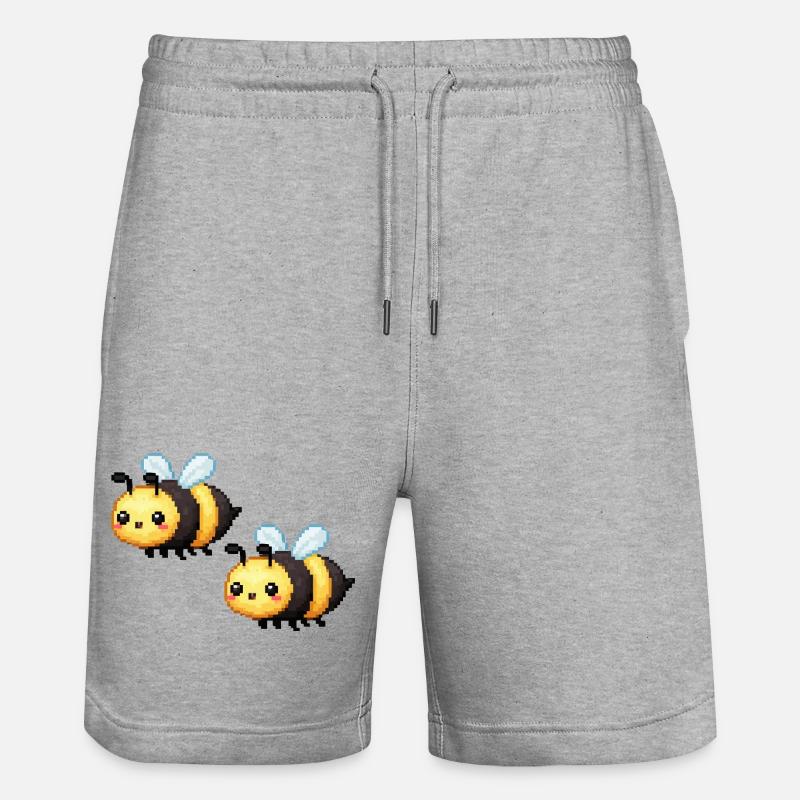 Pixel Bees Duo - Short de jogging bio TRAINER Stanley/Stella unisexe - gris chiné
