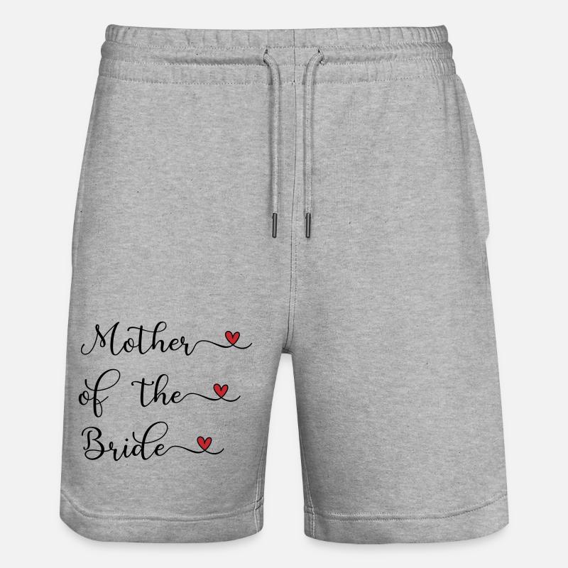 Mutter der Braut - Stanley/Stella Unisex Bio Joggingshorts Trainer  - Grau meliert