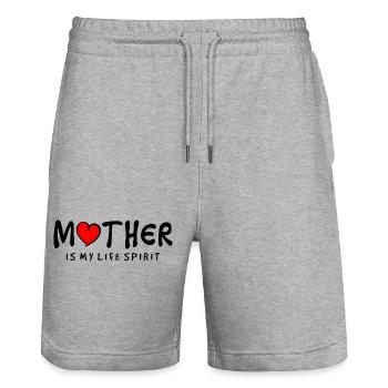 Mother Is My Life Spirit Elegant Quote - Short de jogging bio TRAINER Stanley/Stella unisexe - gris chiné - Devant - Nik (191cm) & Marisol (170cm)
