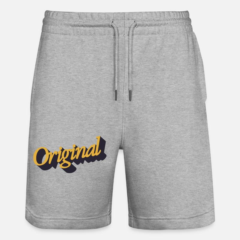 Lettrage original - Short de jogging bio TRAINER Stanley/Stella unisexe - gris chiné