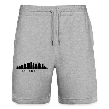 Silhouette de Detroit - Short de jogging bio TRAINER Stanley/Stella unisexe - gris chiné - Devant - Nik (191cm) & Marisol (170cm)