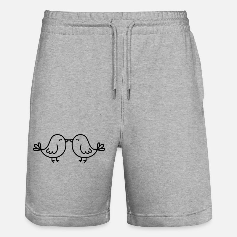Oiseaux mignons - Short de jogging bio TRAINER Stanley/Stella unisexe - gris chiné