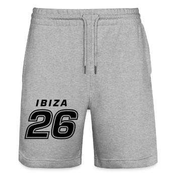 Ibiza 26 Trikot 2026 - Stanley/Stella Unisex Bio Joggingshorts Trainer  - Grau meliert - Vorne - Nik (191cm) & Marisol (170cm)