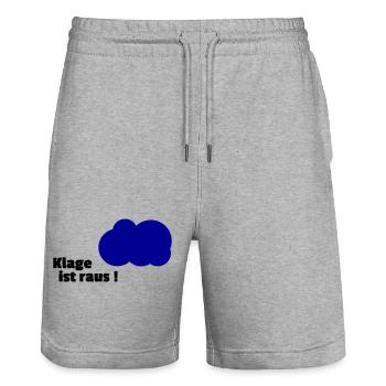 Klage ist raus Wolke - Stanley/Stella Unisex Bio Joggingshorts Trainer  - Grau meliert - Vorne - Nik (191cm) & Marisol (170cm)