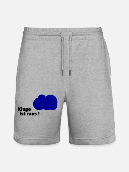 Klage ist raus Wolke - Stanley/Stella Unisex Bio Joggingshorts Trainer - Grau meliert
