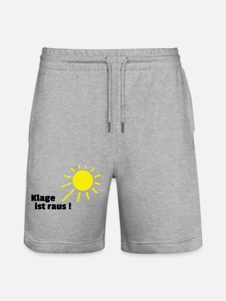Klage ist raus Sonne - Stanley/Stella Unisex Bio Joggingshorts Trainer - Grau meliert