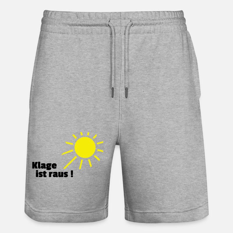 Klage ist raus Sonne - Stanley/Stella Unisex Bio Joggingshorts Trainer  - Grau meliert