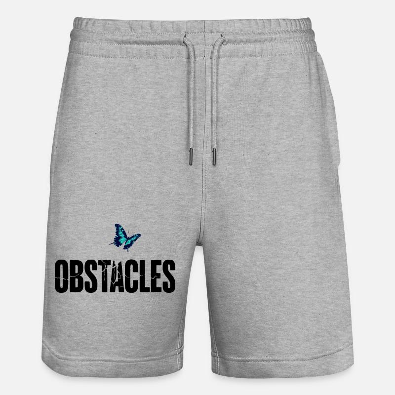 OBSTACLES – Hindernisse zerbrechen - Stanley/Stella Unisex Bio Joggingshorts Trainer  - Grau meliert