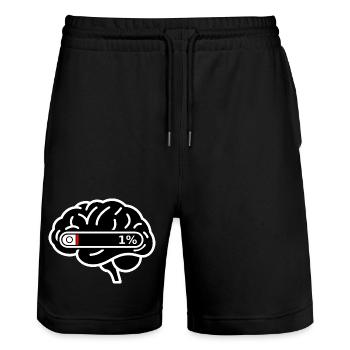 Brain_Loading_1-_Digital_Burnout - Stanley/Stella Unisex Bio Joggingshorts Trainer  - Schwarz - Vorne - Nik (191cm) & Marisol (170cm)