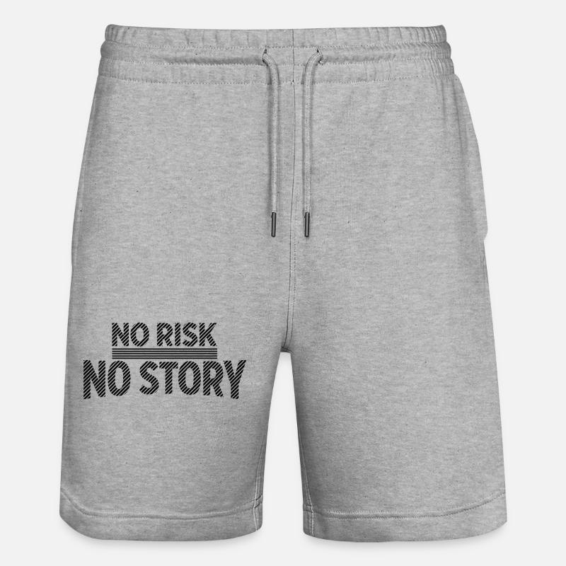 AUCUN RISQUE SANS HISTOIRE Déclaration d’aventure - Short de jogging bio TRAINER Stanley/Stella unisexe - gris chiné