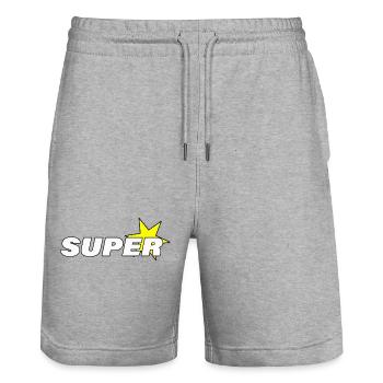 SUPER STAR - Short de jogging bio TRAINER Stanley/Stella unisexe - gris chiné - Devant - Nik (191cm) & Marisol (170cm)