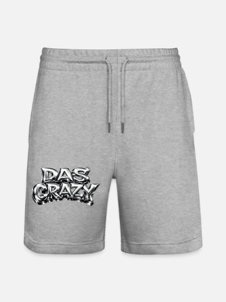 The Crazy - Youth Word Trend - Stanley/Stella Trainer Unisex Organic Jogging Shorts - heather grey