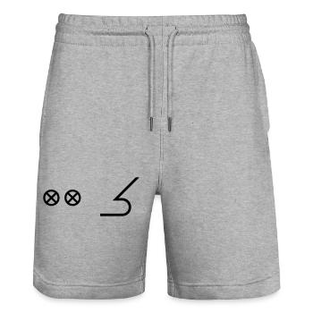 Bug Bow - Seefahrt Segeln Schiffe Kapitän - Stanley/Stella Unisex Bio Joggingshorts Trainer  - Grau meliert - Vorne - Nik (191cm) & Marisol (170cm)