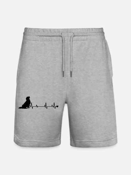 Paw print - Stanley/Stella Trainer Unisex Organic Jogging Shorts - heather grey