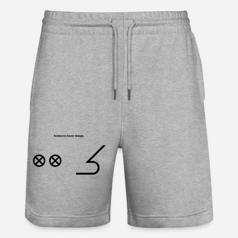 Proue Proue - Capitaine des voiliers nautiques - Short de jogging bio TRAINER Stanley/Stella unisexe - gris chiné