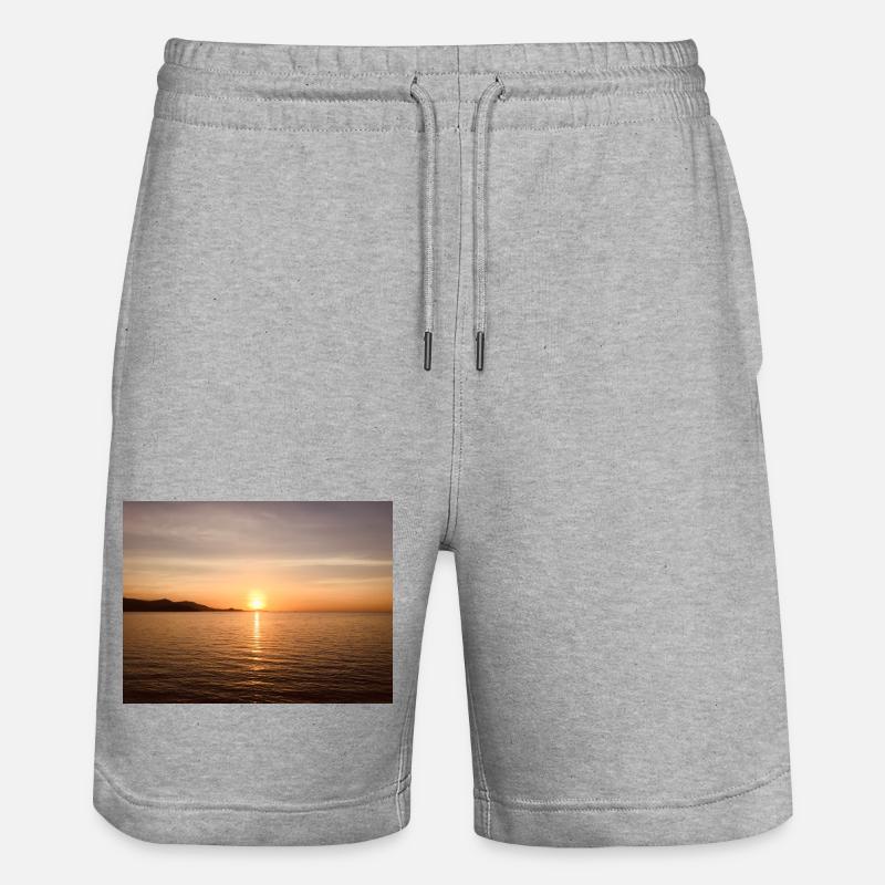 Coucher de soleil - Short de jogging bio TRAINER Stanley/Stella unisexe - gris chiné