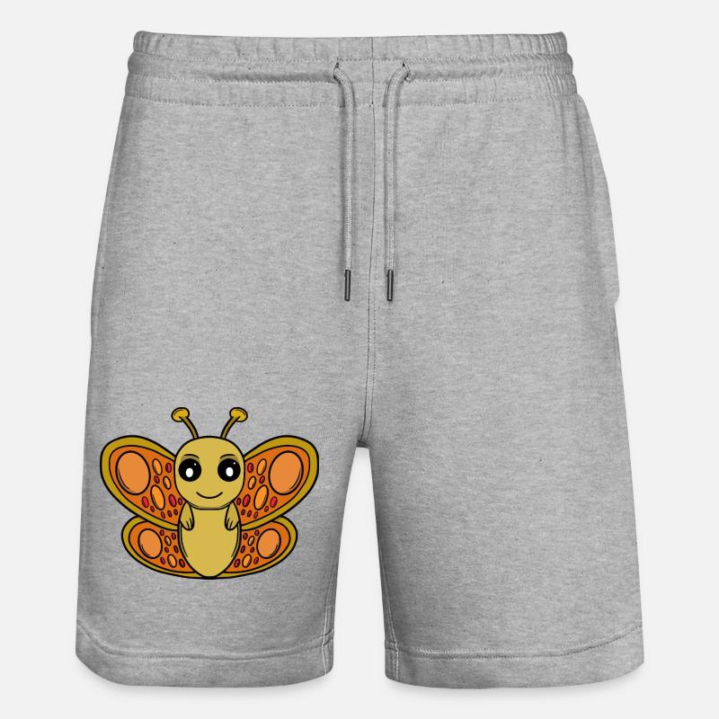 Papillon Chibi Ensoleillé - Short de jogging bio TRAINER Stanley/Stella unisexe - gris chiné