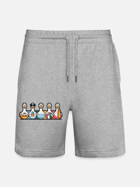 Rangée d’oies d’été - Short de jogging bio TRAINER Stanley/Stella unisexe - gris chiné