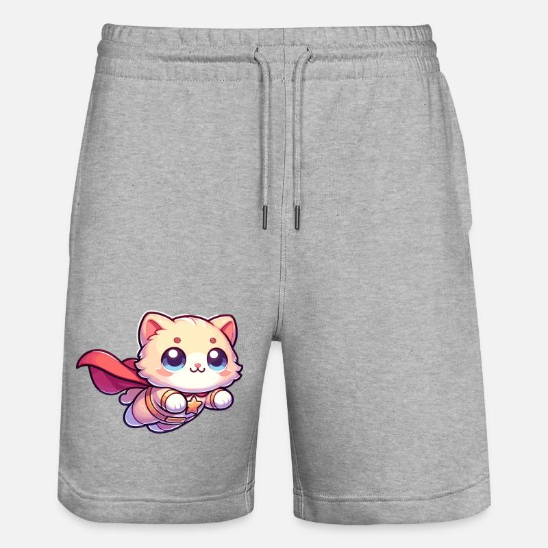 Super-héros Chat Chaton Héros Chaton - Short de jogging bio TRAINER Stanley/Stella unisexe - gris chiné