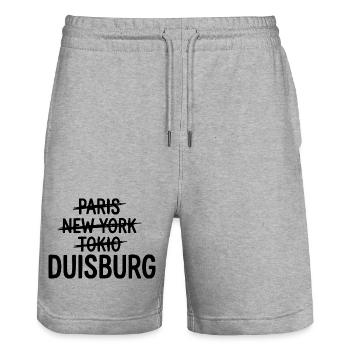Duisburg, Ruhrpott, Région de la Ruhr Sac de la ville, Mug - Short de jogging bio TRAINER Stanley/Stella unisexe - gris chiné - Devant - Nik (191cm) & Marisol (170cm)