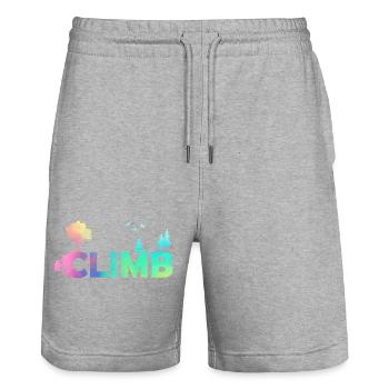Escalade en pente Escalade nature - Short de jogging bio TRAINER Stanley/Stella unisexe - gris chiné - Devant - Nik (191cm) & Marisol (170cm)