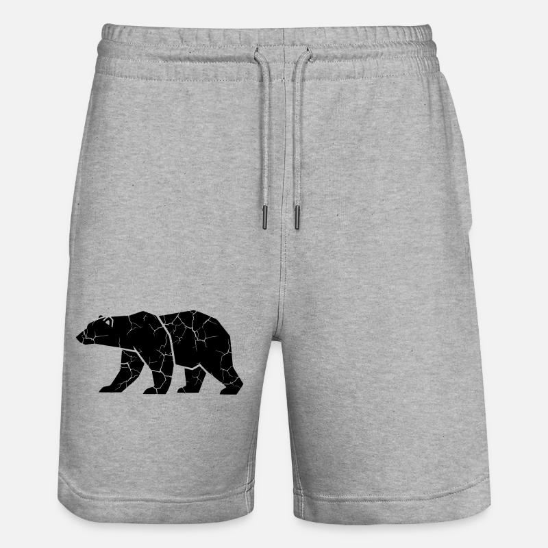 Bear Ripps Grunge Silhouette - Short de jogging bio TRAINER Stanley/Stella unisexe - gris chiné