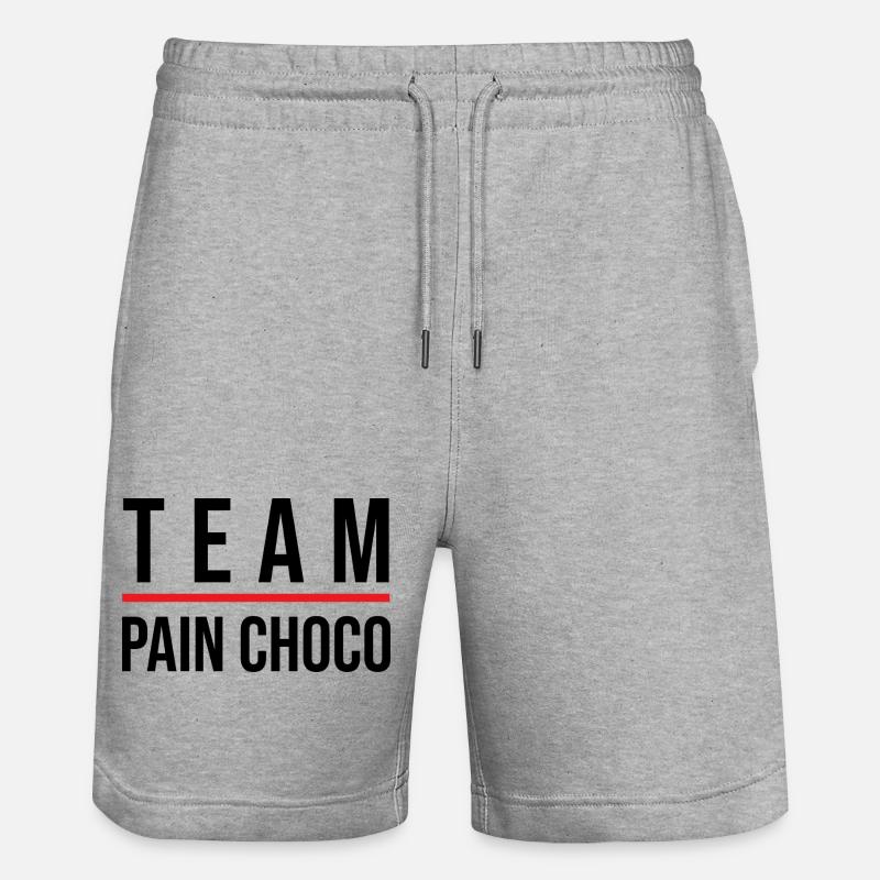Team pain choco - Short de jogging bio TRAINER Stanley/Stella unisexe - gris chiné