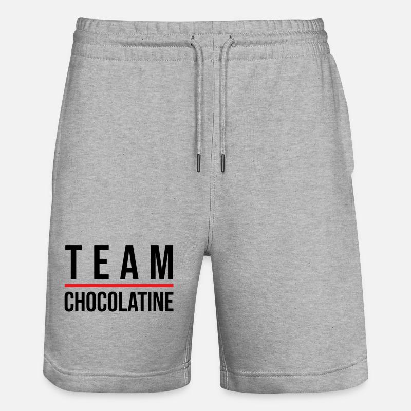 Team chocolatine - Short de jogging bio TRAINER Stanley/Stella unisexe - gris chiné
