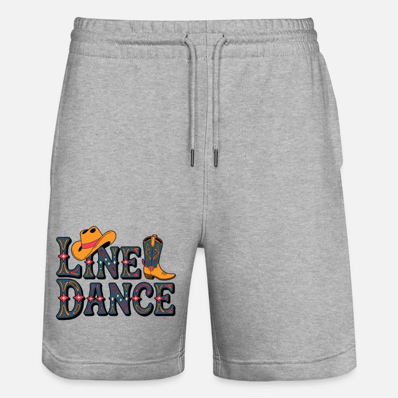 Pattern western de danse en ligne - Short de jogging bio TRAINER Stanley/Stella unisexe - gris chiné
