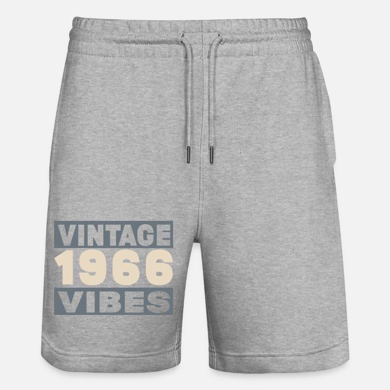 anniversaire 1966 - 60 ans - Short de jogging bio TRAINER Stanley/Stella unisexe - gris chiné
