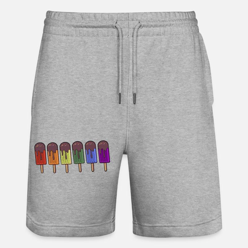 Rainbow Frozen pop Parade - Stanley/Stella Unisex Bio Joggingshorts Trainer  - Grau meliert