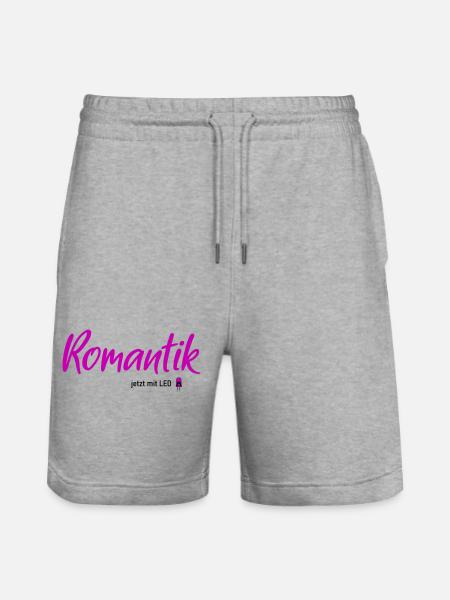 Romantik LED - Stanley/Stella Unisex Bio Joggingshorts Trainer - Grau meliert