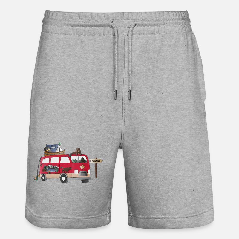 Into_Canada_Wild_Camper - Short de jogging bio TRAINER Stanley/Stella unisexe - gris chiné