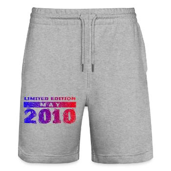 16. Geburtstag Limited Edition 05/2010 - Stanley/Stella Unisex Bio Joggingshorts Trainer  - Grau meliert - Vorne - Nik (191cm) & Marisol (170cm)