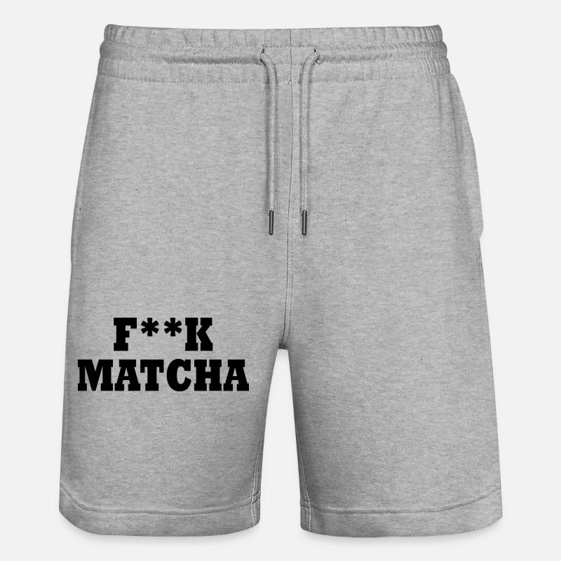 Merde au matcha - Short de jogging bio TRAINER Stanley/Stella unisexe - gris chiné