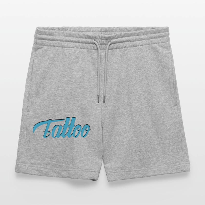 Tattoo Script in Teal Stanley/Stella Trainer Unisex Organic Jogging Shorts