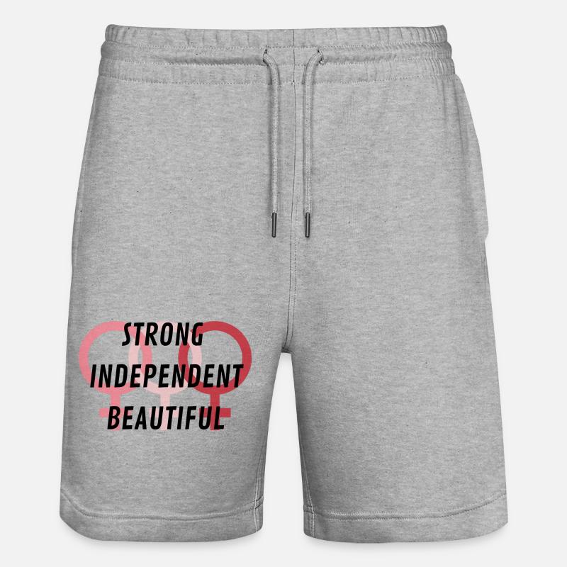 Forte Indépendante Belle - Short de jogging bio TRAINER Stanley/Stella unisexe - gris chiné