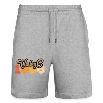 Vintage 1996 - Stanley/Stella Unisex Bio Joggingshorts Trainer  - Grau meliert - Vorne - Nik (191cm) & Marisol (170cm)
