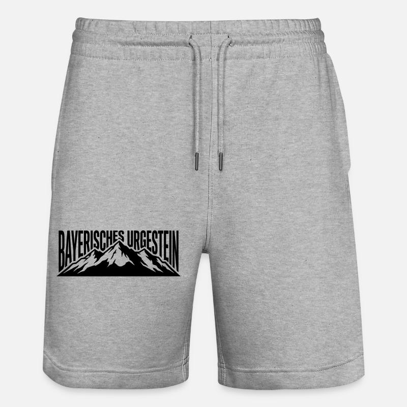 Bayrisches Urgestein - Stanley/Stella Unisex Bio Joggingshorts Trainer  - Grau meliert