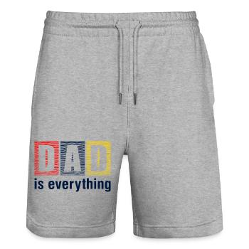 Papa est tout Chemise - Short de jogging bio TRAINER Stanley/Stella unisexe - gris chiné - Devant - Nik (191cm) & Marisol (170cm)