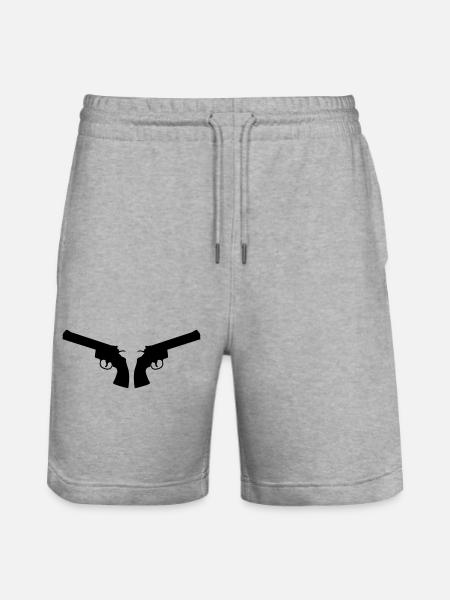 Weapons - Stanley/Stella Trainer Unisex Organic Jogging Shorts - heather grey