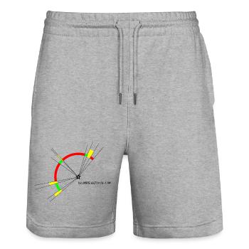 Timmendorf Lighthouse - Maritim Poel Baltic Sea - Stanley/Stella Trainer Unisex Organic Jogging Shorts - heather grey - Front - Nik (191cm) & Marisol (170cm)