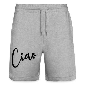 Ciao Italienisch Hallo Auf Wiedersehen Besuch Ital - Stanley/Stella Unisex Bio Joggingshorts Trainer  - Grau meliert - Vorne - Nik (191cm) & Marisol (170cm)