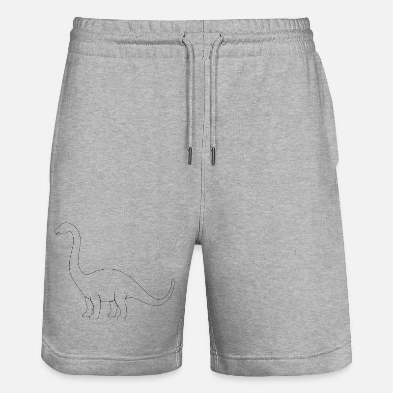 Brontosaurus - Short de jogging bio TRAINER Stanley/Stella unisexe - gris chiné